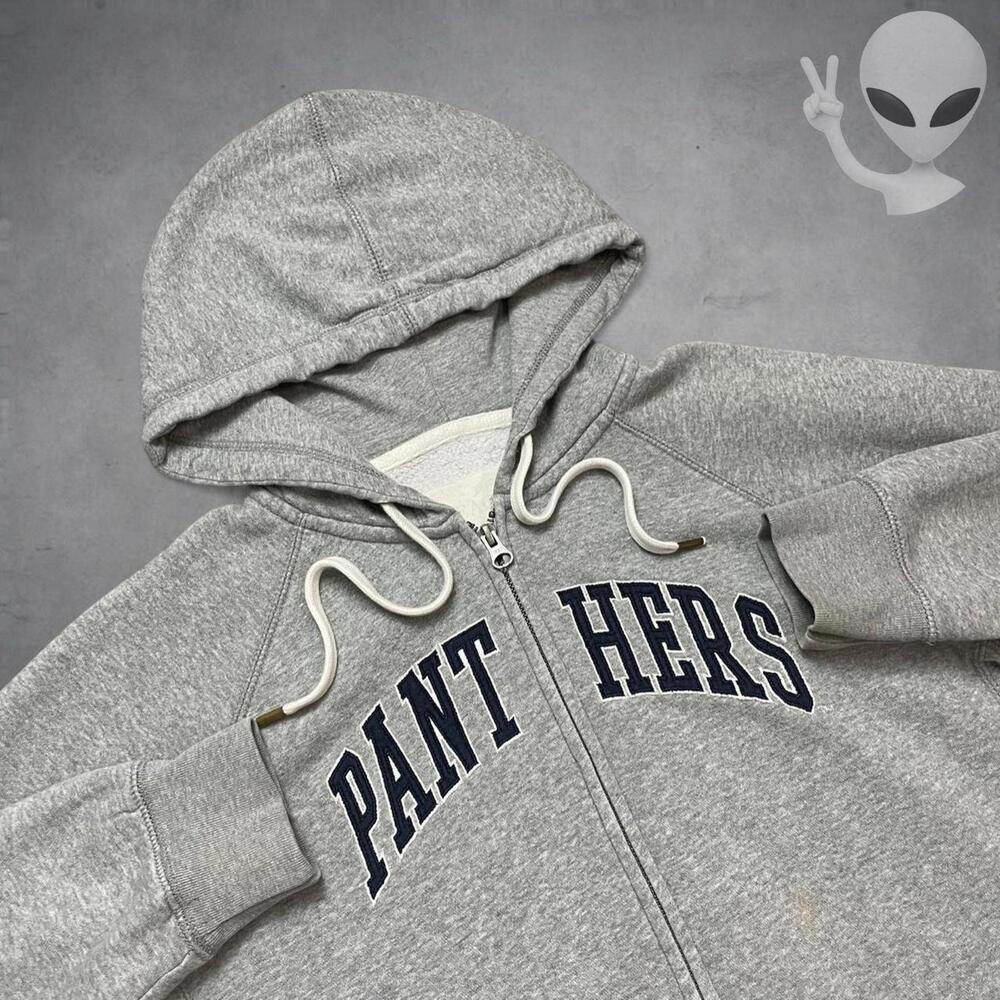 Vintage Colosseum Men's Small Pitt Panthers Heather Gray Arch Full Zip Hoodie - Picture 3 of 8